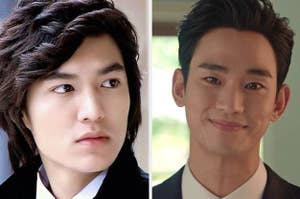 Side by side images of the smiling faces of Jun-pyo from Boys Over Flowers and Moon Gang-tae from It's Okay to Not Be Okay 