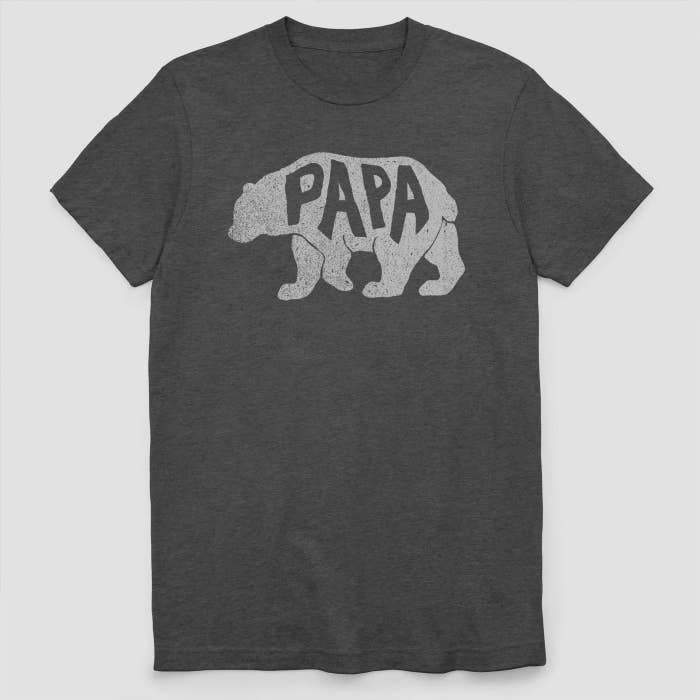Gray t-shirt with papa bear design