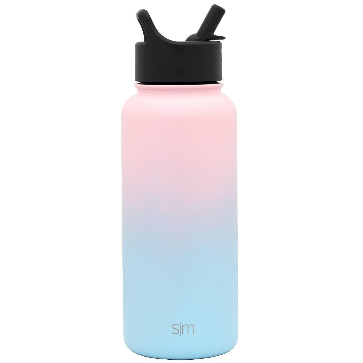 pink and blue ombre water bottle