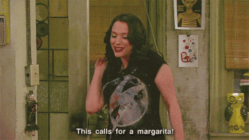 Kat Dennings dancing for a margarita in &quot;Two Broke Girls.&quot;