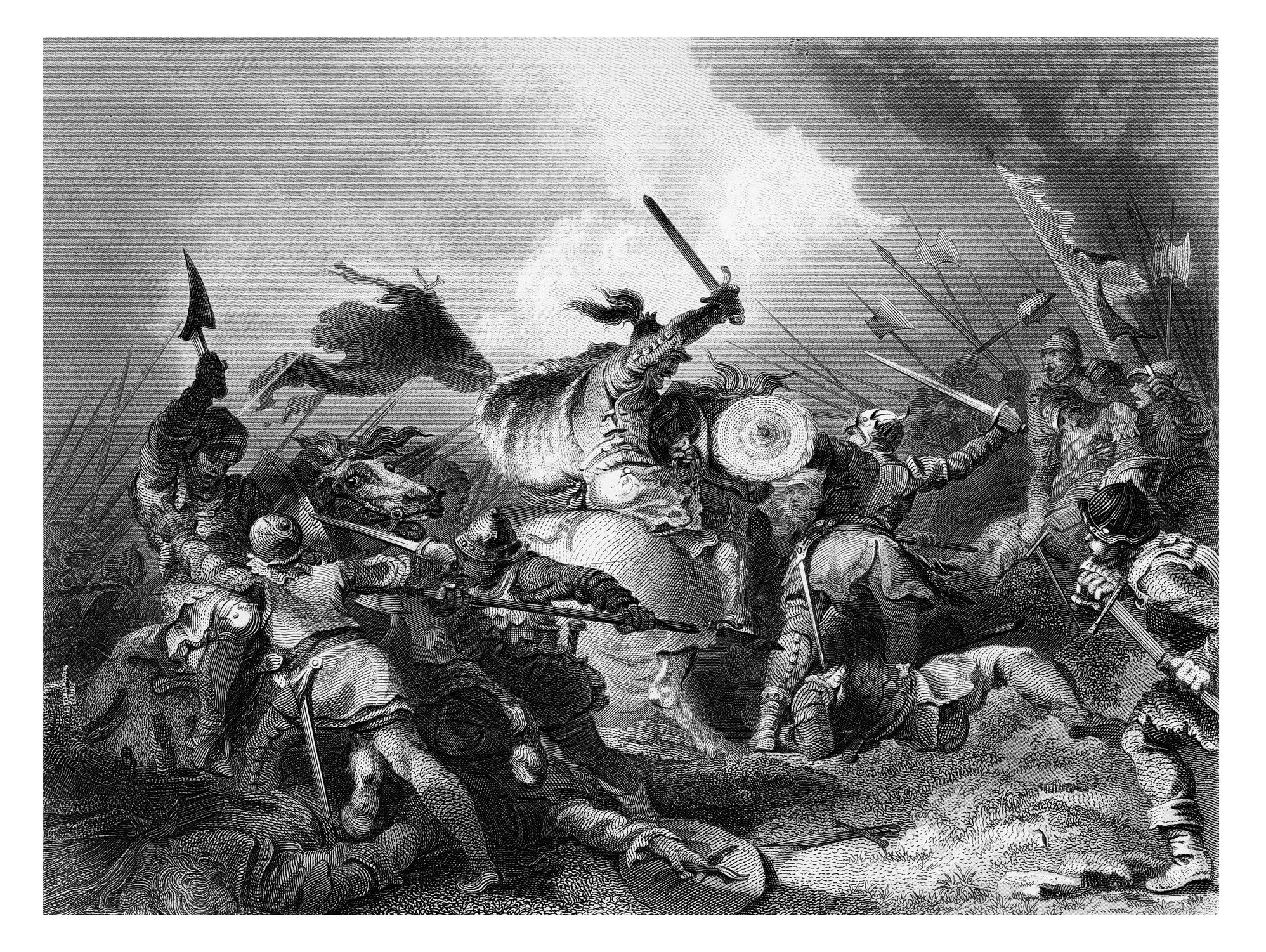 Getty image of fighting in black and white