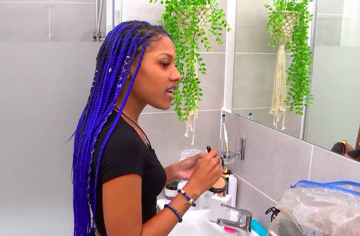Terilisha was even on camera when she was getting ready for the day