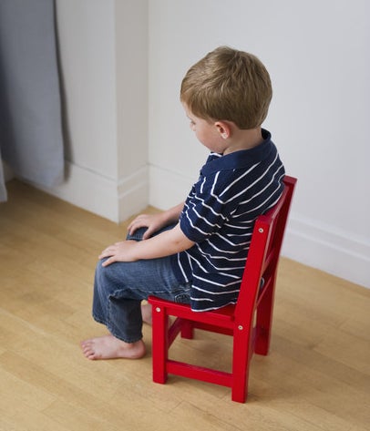 Getty image of a kid in time-out