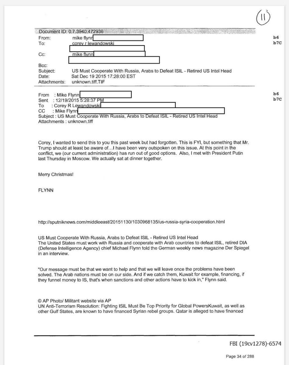 Mueller Memos: New Emails From Flynn, Bannon, Ivanka, Manafort