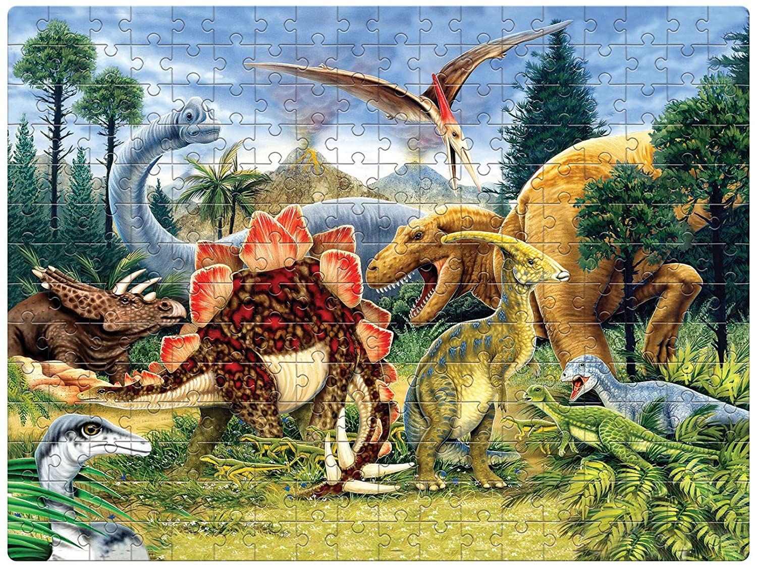 A 250-piece dinosaur themed jigsaw puzzle.