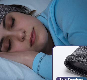 Model wearing them to sleep  on their side 