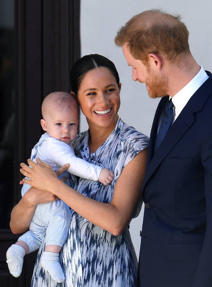 Prince Harry, Meghan Markle, and their baby son, Archie meet Archbishop Desmond Tutu  during their royal tour of South Africa