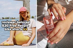 bike shorts and bio-oil