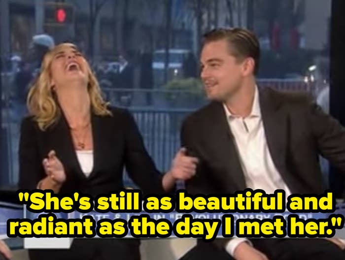 Leo saying, &quot;She&#x27;s still as beautiful and radiant as the day I met her&quot;
