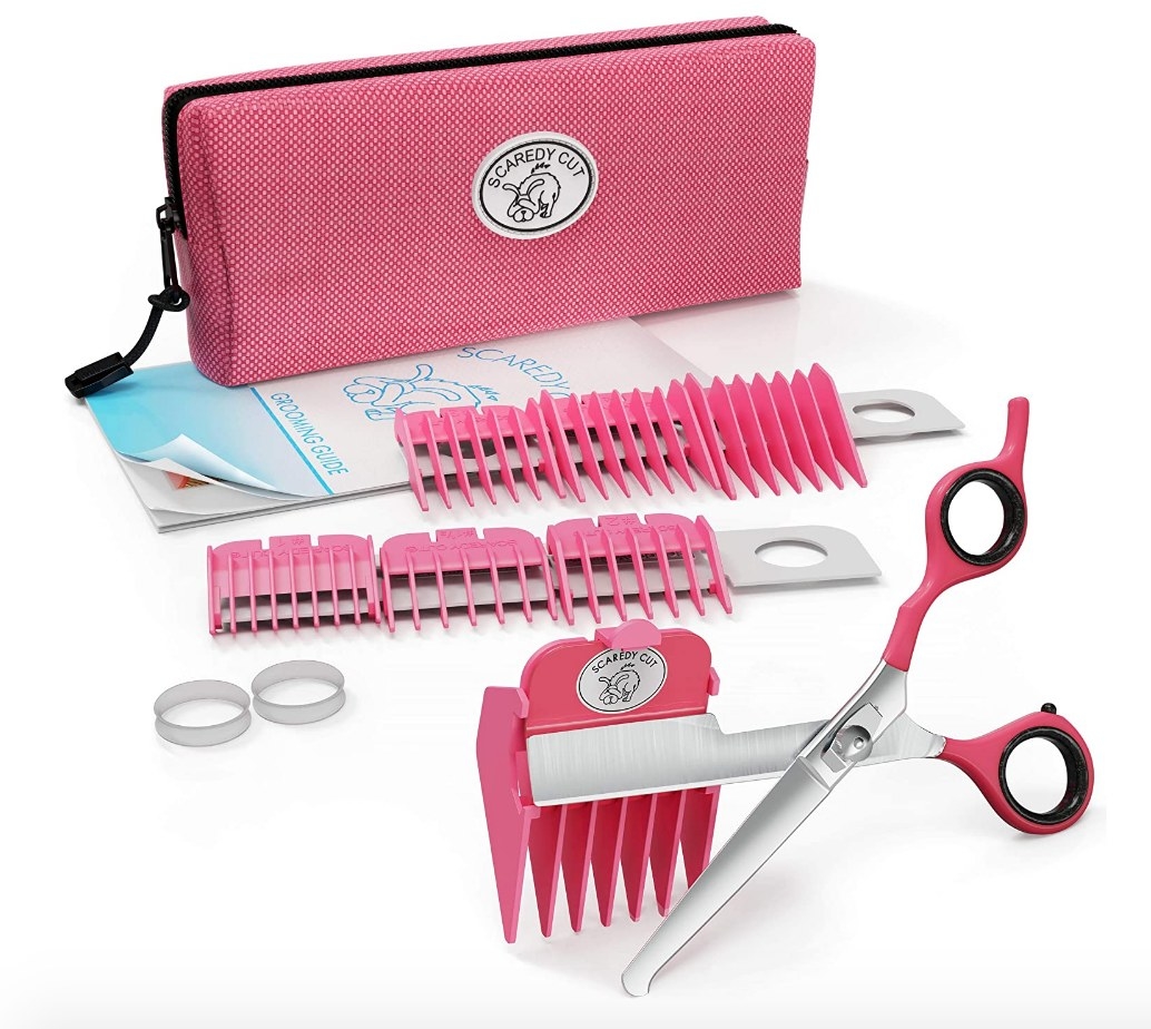 the pink buzz-free grooming kit