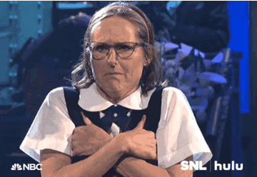 Molly Shannon as Mary Katherine Gallagher on SNL getting Jimmy Fallon and Justin Timberlake to smell her armpit fingers