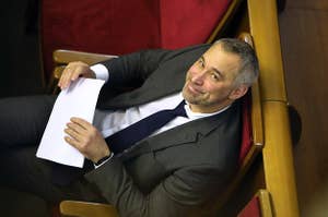 Rouslan Riaboshapka, Ukraine's former top prosecutor, in the country's parliament in 2019. 