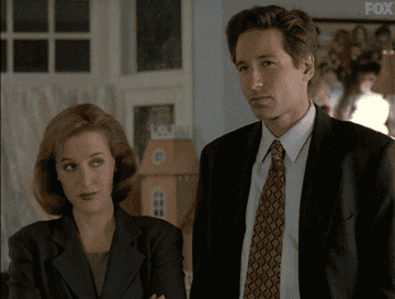 Scully and Mulder in The X-Files