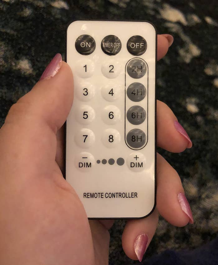 the small remote control for the writer's lights
