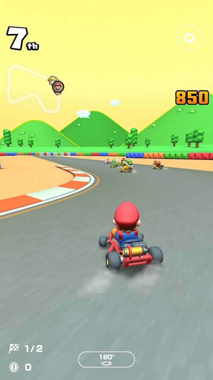 a screenshot of the racing game