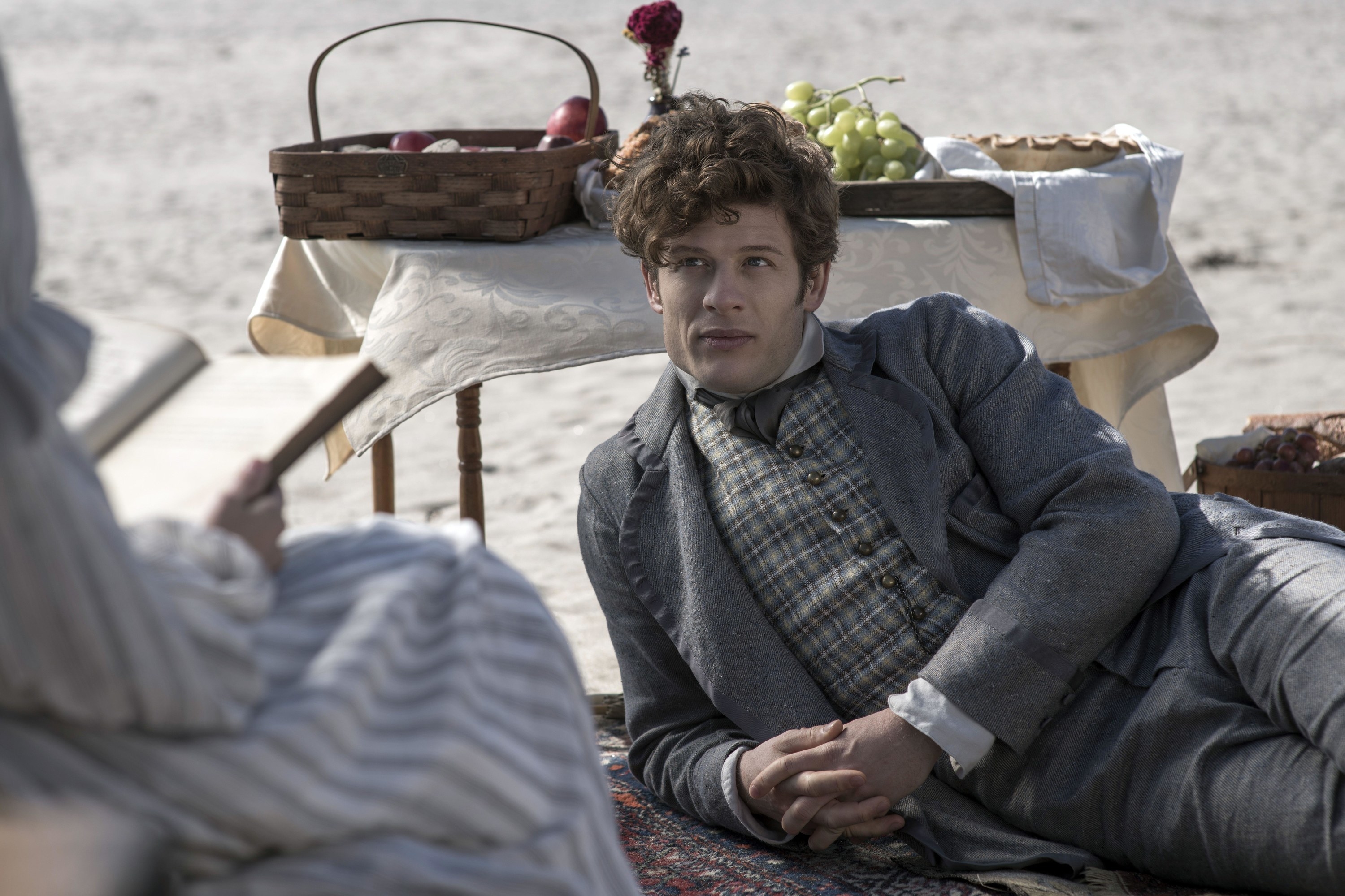 James Norton on the beach in Little Women