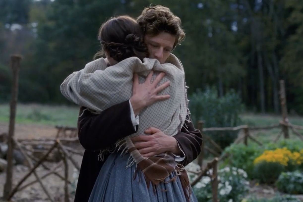 James Norton and Emma Watson embracing in LIttle Women