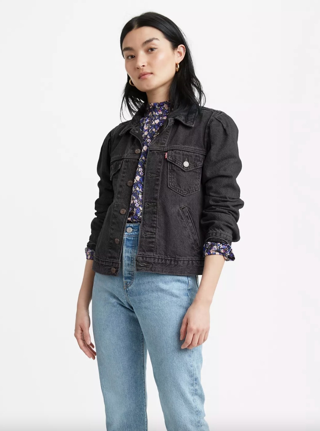 The jean jacket in overcast day grey