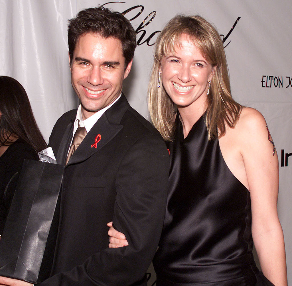 Eric McCormick and Janet Leigh Holden at Elton John&#x27;s party in 2001