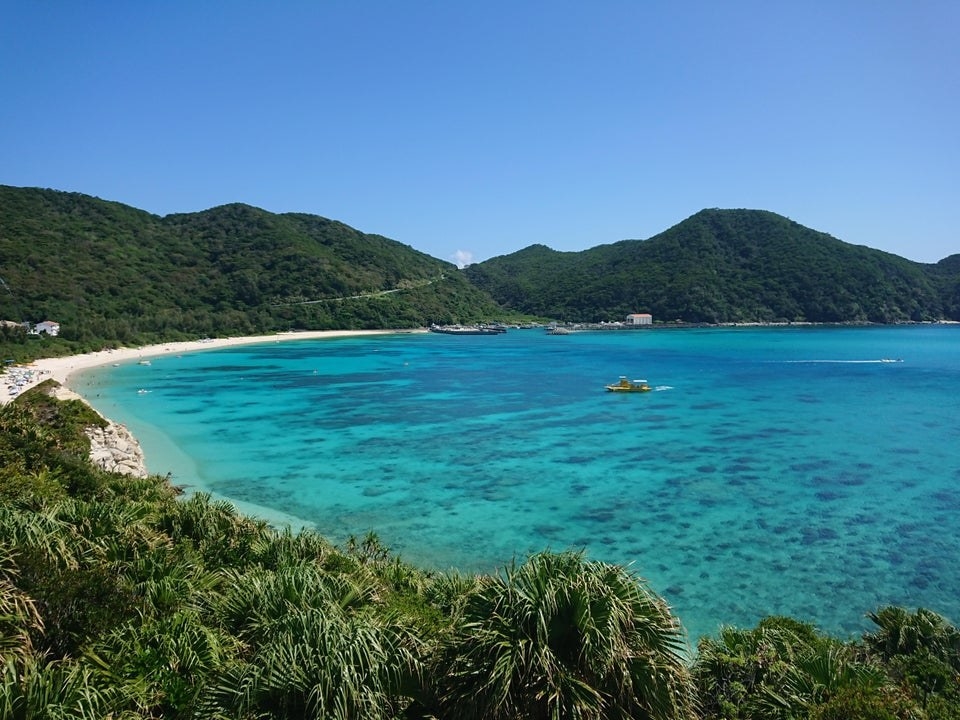 A tropical beach in Okinawa, Japan