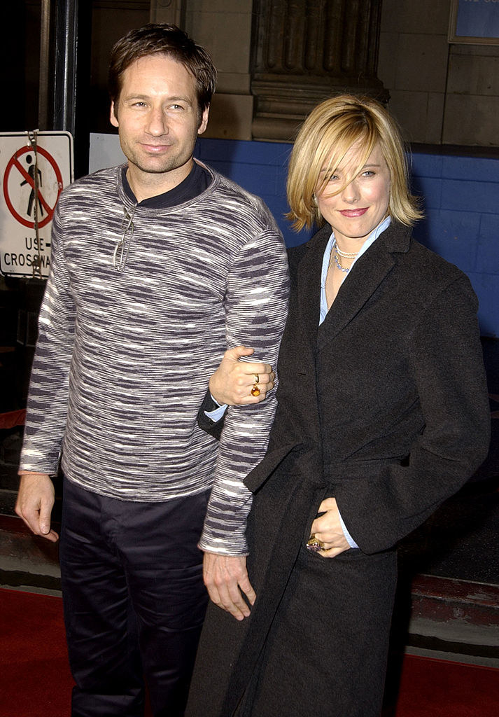 David Duchovny and Téa Leoni on a red carpet