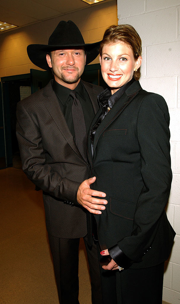 Tim McGraw and a pregnant Faith Hill