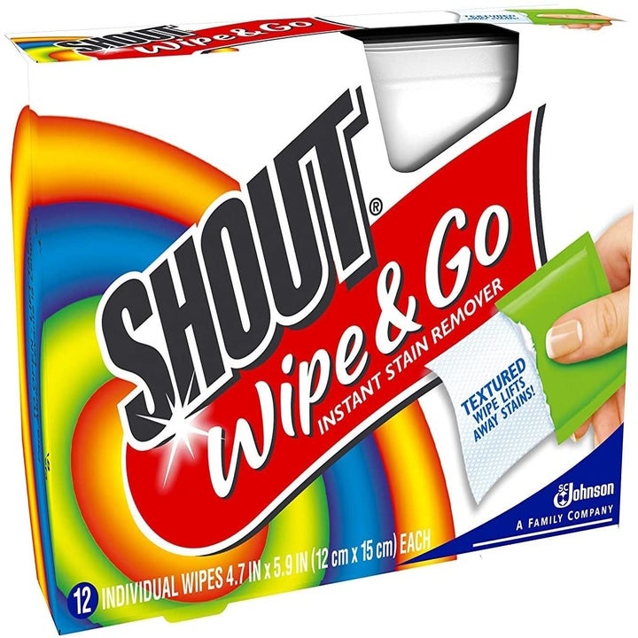 Box of Shout Wipes and Go