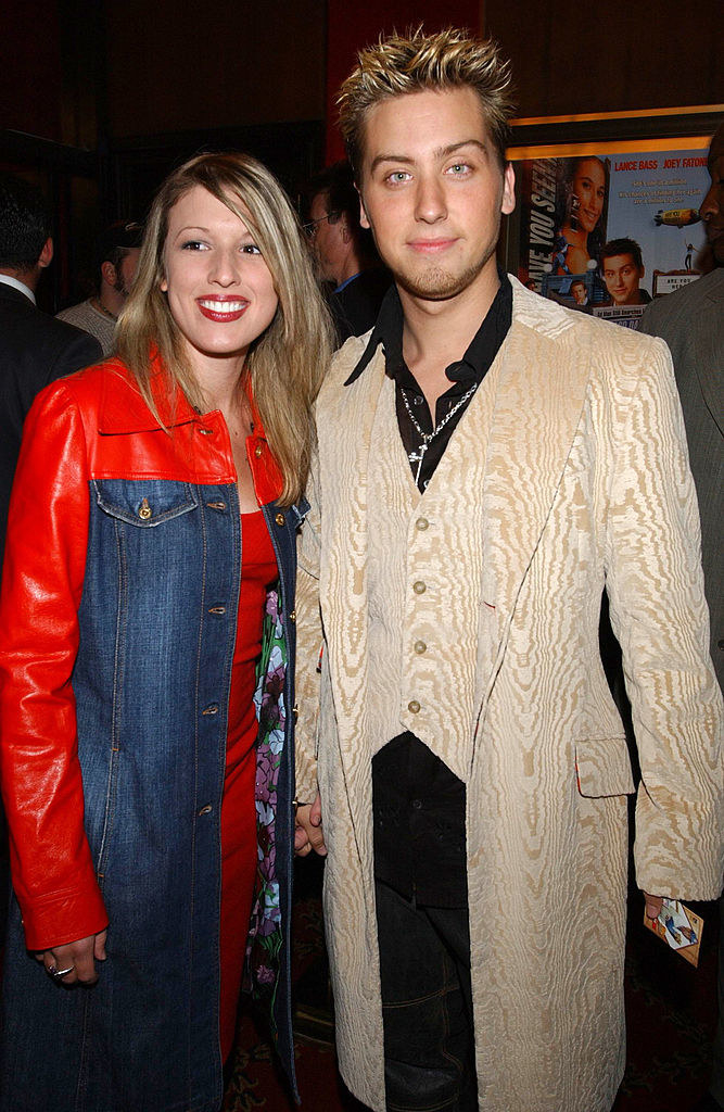 Lance Bass on the red carpet for the movie on the line