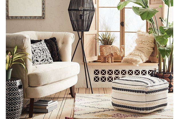 A pouf in a home