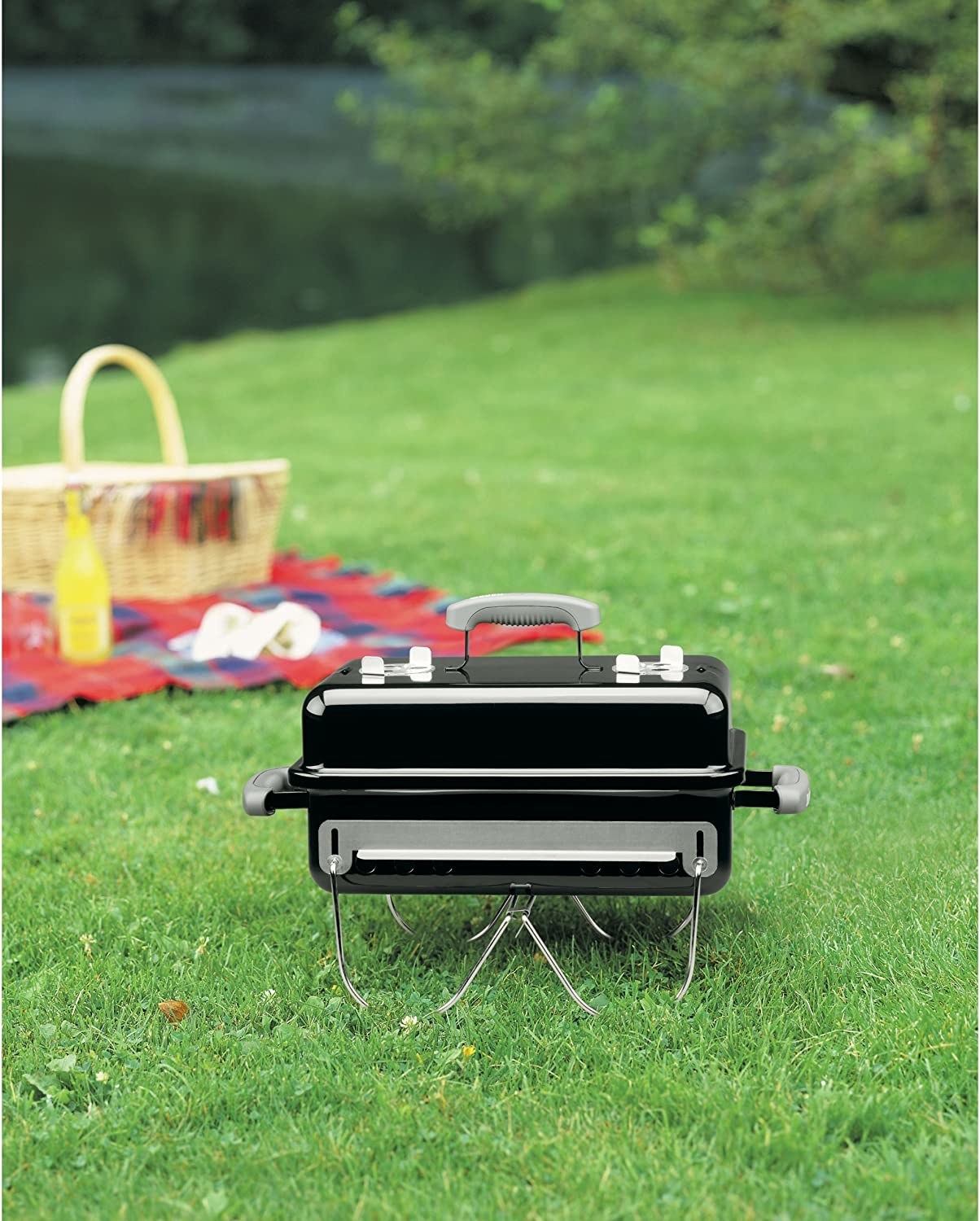 the grill on the grass