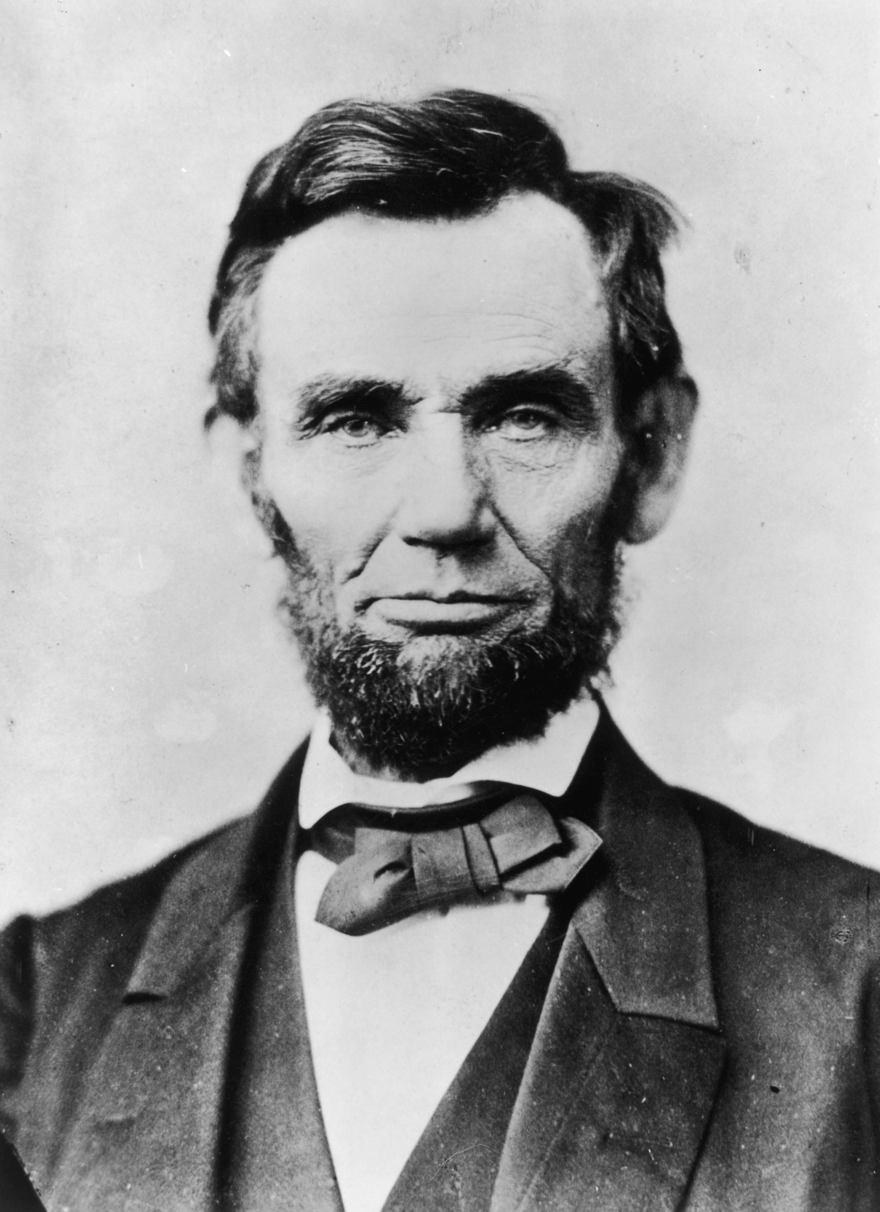 Black-and-white portrait of Abraham Lincoln