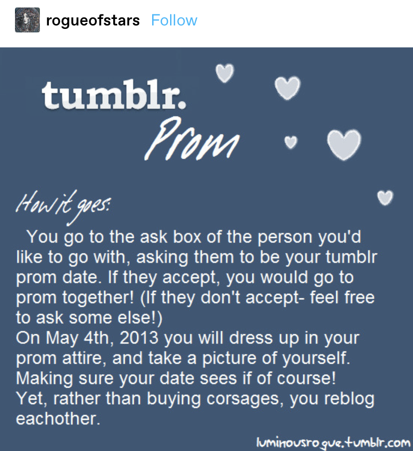 original Tumblr Prom suggestion