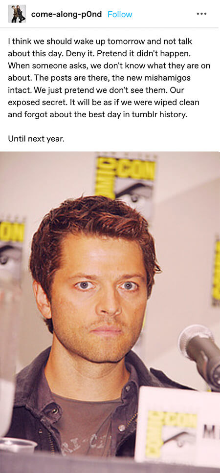 Suggestion saying they should pretend mishapocalypse never happened until the next year