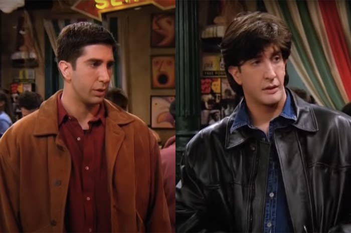 As Russ, he wore a leather jacket and an awful wig