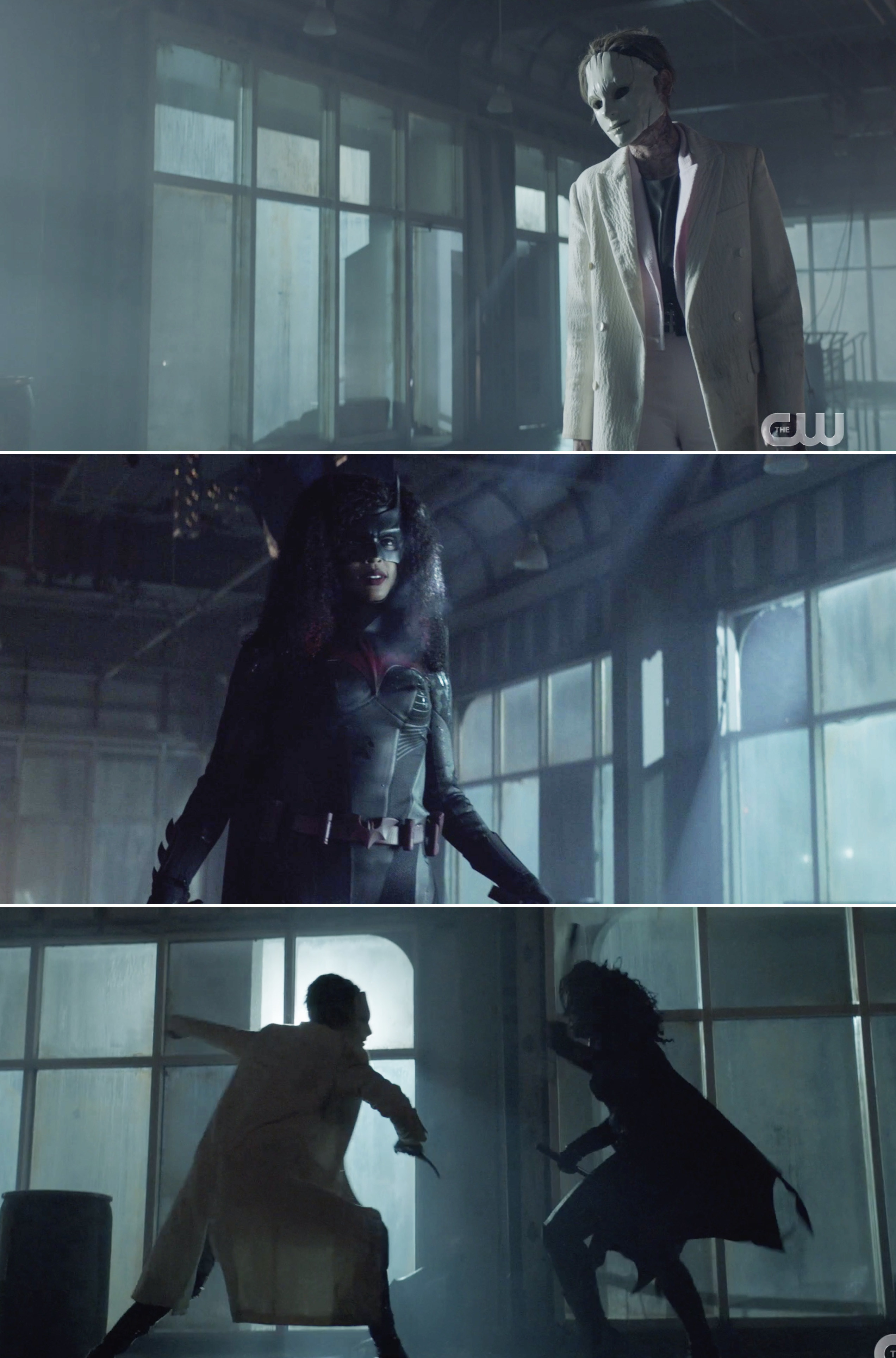 Kate as Circe fighting Ryan as Batwoman