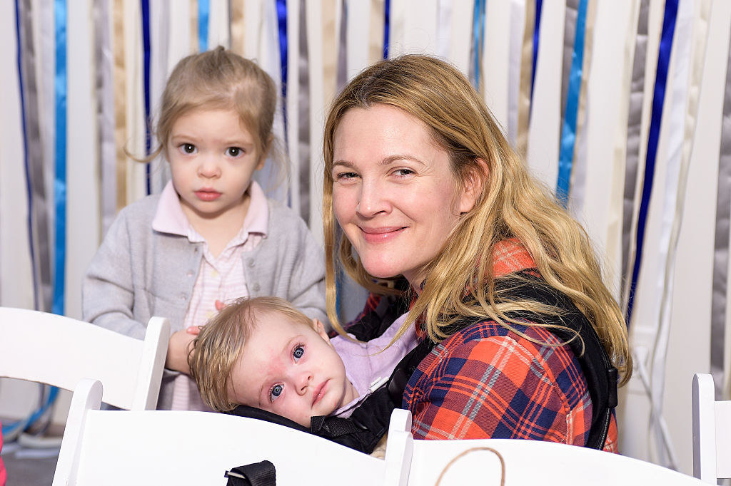 Drew Barrymore and her two daughters, Olive and Frankie