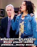 Mona-Lisa on Parks and Rec saying Money please