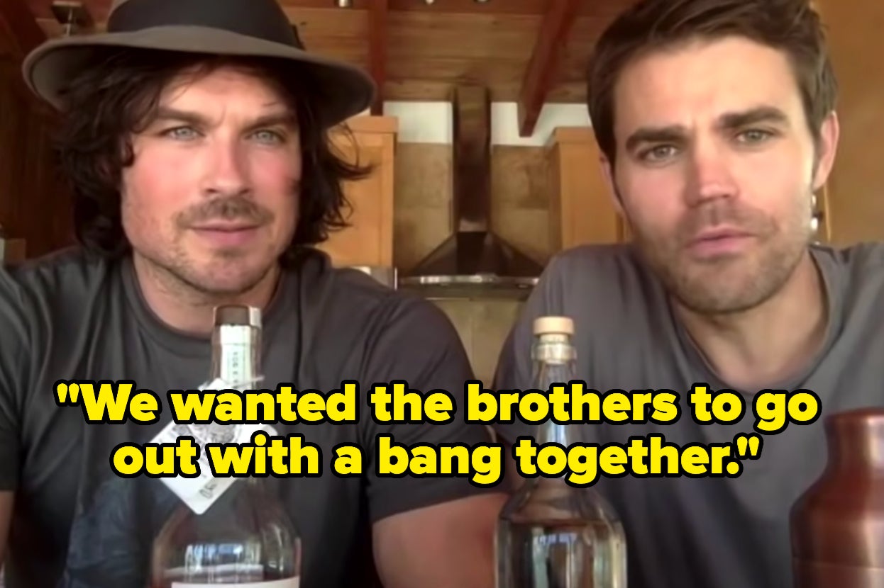 Paul Wesley (next to Ian Somerhalder) saying
