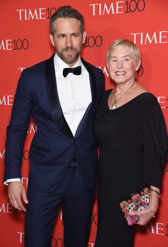 Ryan posing at the Time 100 event with his mother