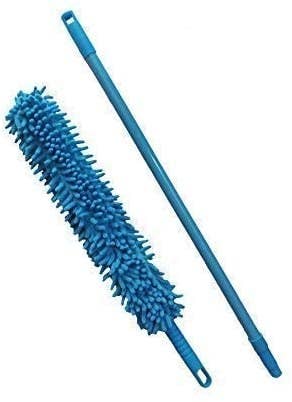 A microfiber brush with an extendable attachment.