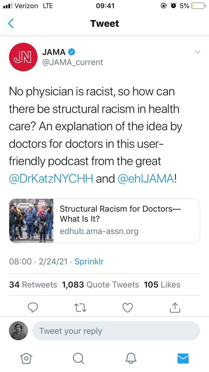JAMA's tweet about the podcast