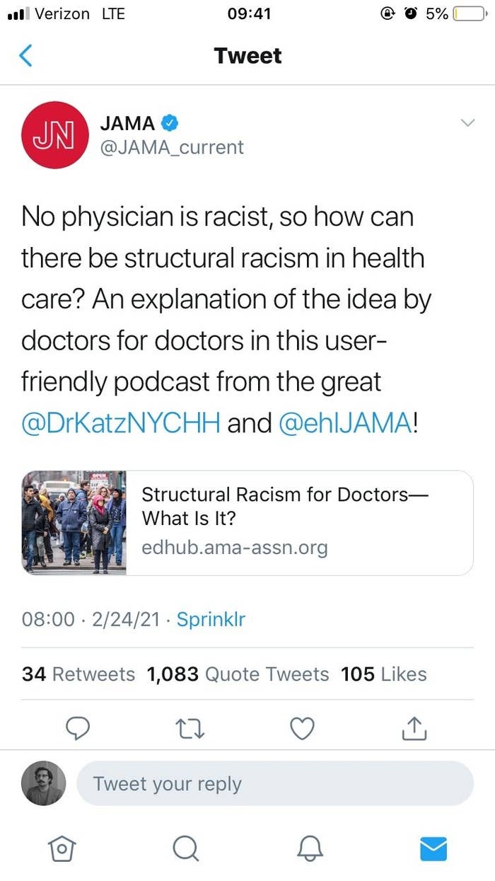 JAMA&#x27;s tweet about the podcast