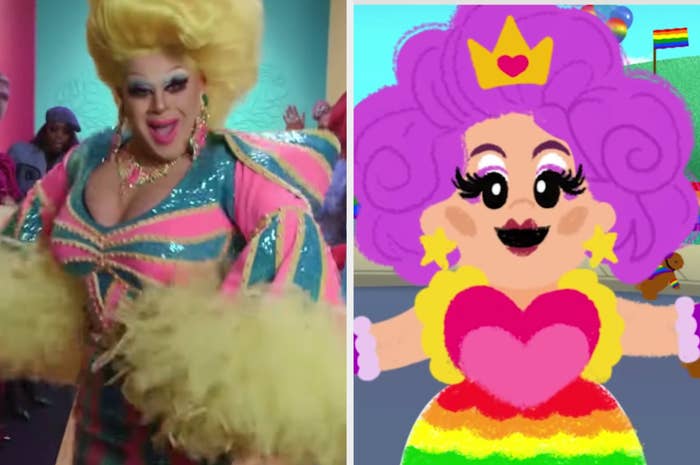 Nina West, both real and in cartoon form