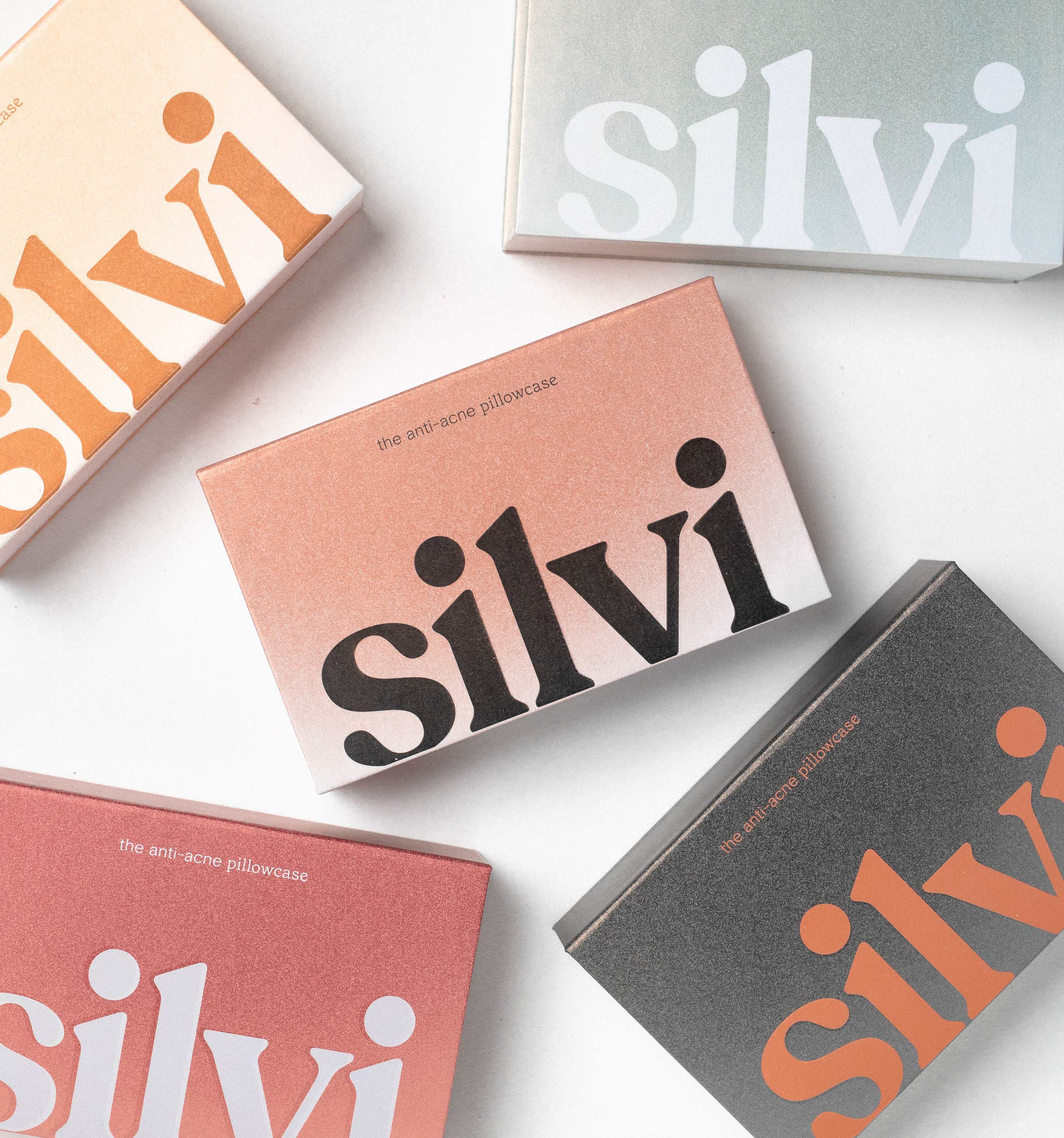Several boxes of the Silvi anti-acne pillowcase
