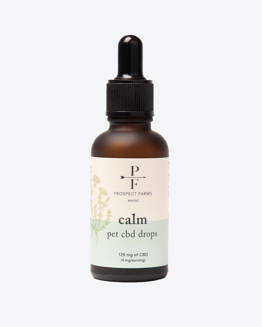 a bottle of calm pet CBD drops
