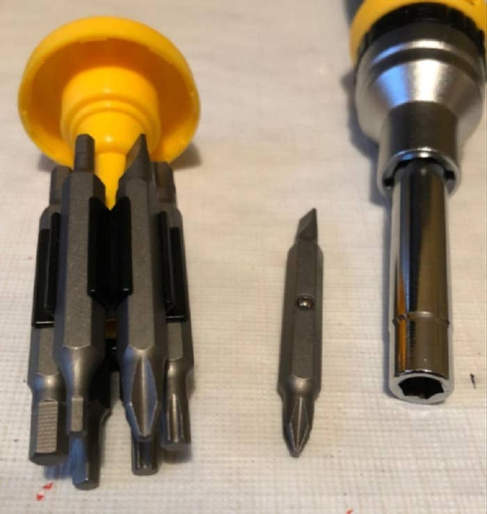A 6-in-1 multi-bit screwdriver 
