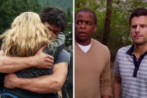 Bellamy and Clarke from The 100 and Gus and Shawn from Psych