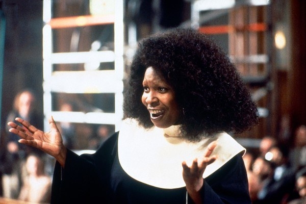 Whoopi Goldberg singing her heart out