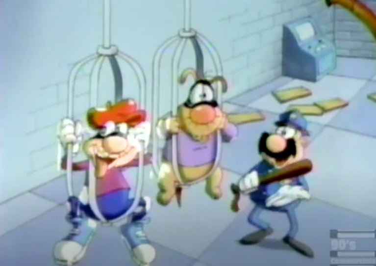 A cartoon of the characters for Cookie Crisp cereal