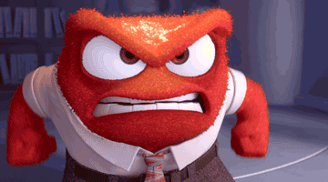 Anger, the character from Inside Out, gets angry, causing his head to light on fire
